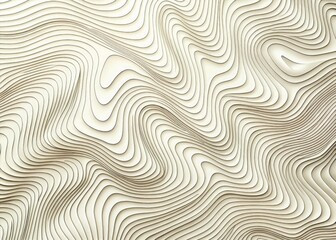 Abstract topographic map:  black curves on white, elegant, wavy, luxurious grid pattern.