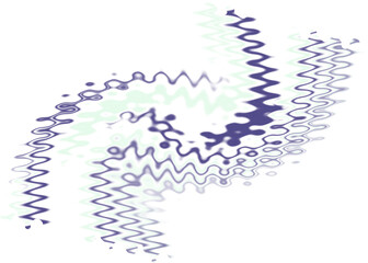 An abstract transparent psychedelic wavy spiral shape design element overlay.