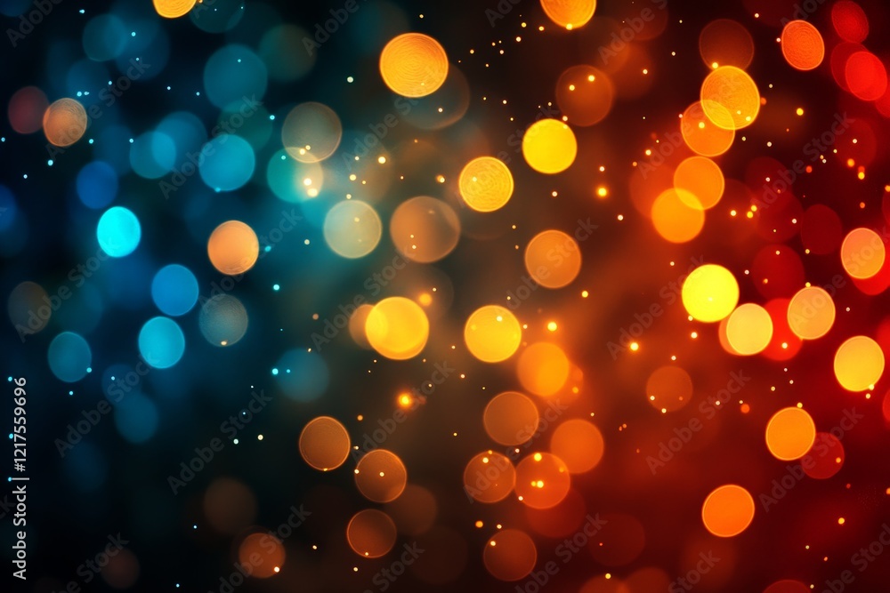 Poster colorful bokeh lights create a vibrant abstract background bursting with warmth and energy