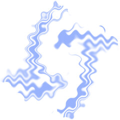 An abstract transparent psychedelic wavy spiral shape design element overlay.