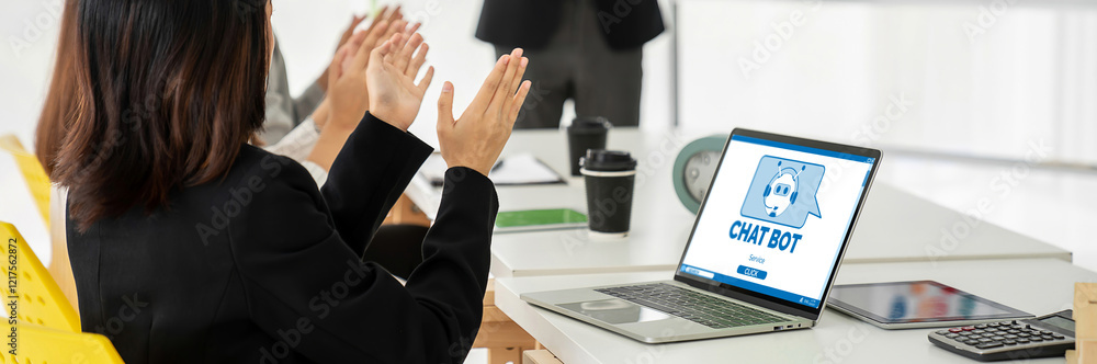 Poster chatbot software application for modish online business that automatically reply to customer questio