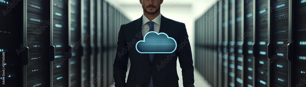 Poster business worker utilizing encrypted cloud technology in data center environment