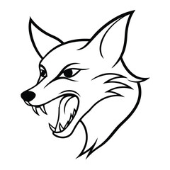 roaring fox head 