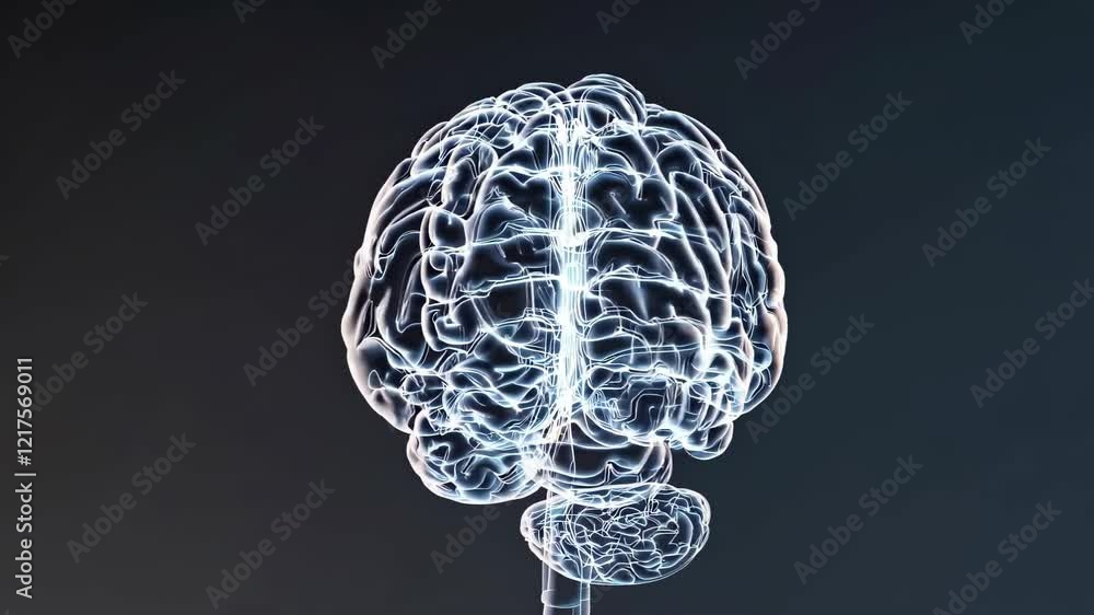 Poster exploring the complexities of the human brain through innovative 3d visualization techniques