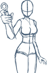 Design of sketch body human
