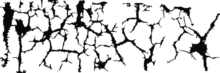 abstract cracked texture with organic, jagged lines. Perfect for creating grunge-inspired designs, backgrounds, or overlays. Transparent background for easy use.