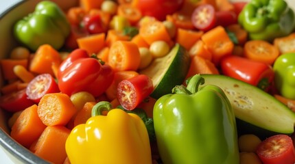 vibrant mix of chunky vegetables