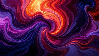 Fototapeta premium Abstract Swirling Hues of Purple Orange and Red