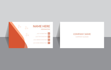 professional Double-sided creative business card, Horizontal and vertical layout. Vector illustration