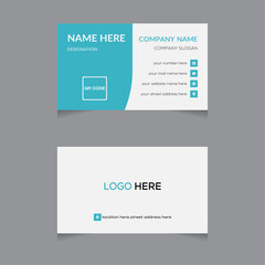 professional Double-sided creative business card, Horizontal and vertical layout. Vector illustration