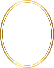 oval round photo frame  isolated over transparent background 