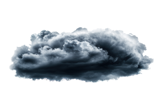 A dense, dark storm cloud with dramatic tones PNG transparent.