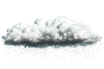 A dense rain cloud with small PNG transparent.