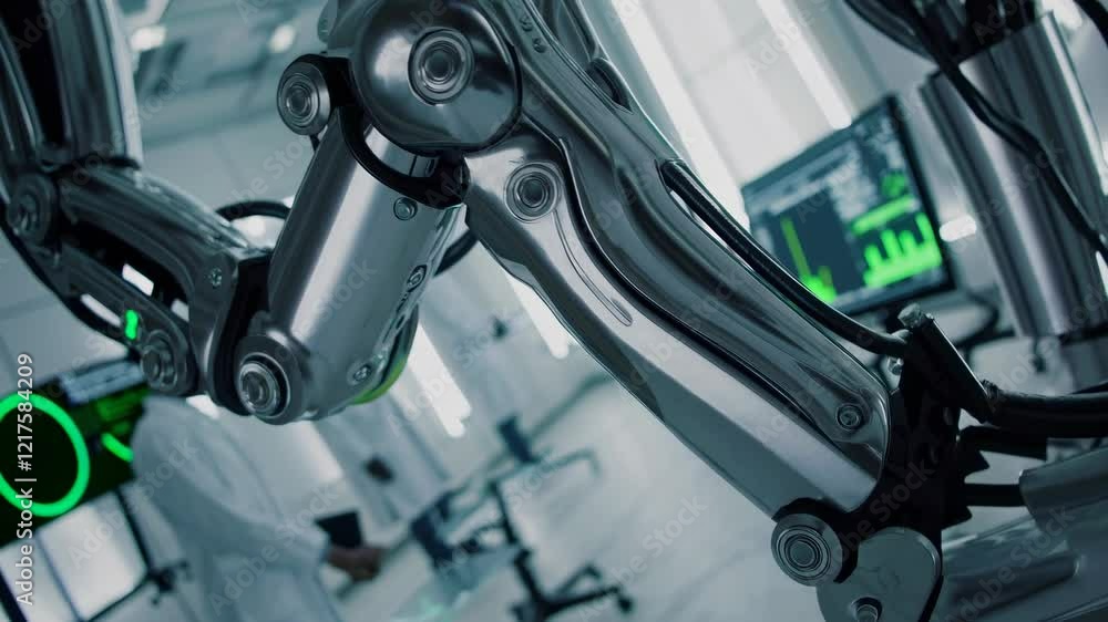 Aufkleber exploring advanced robotics in a high-tech research facility