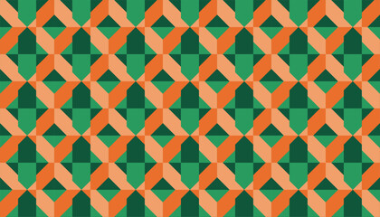 Seamless geometric pattern combination of colorful shapes. Perfect for printing, design backgrounds, wallpaper and tiles.
