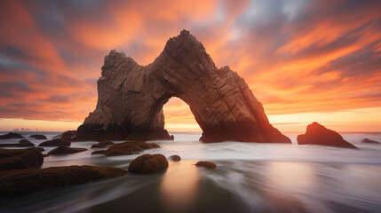Stunning Coastal Arch at Sunset