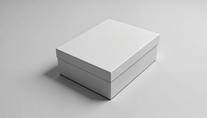 Minimalist flat box mockup on solid background, sleek design