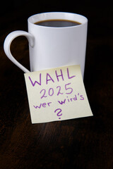 German Election 2025, Who will win?, Coffee Mug
