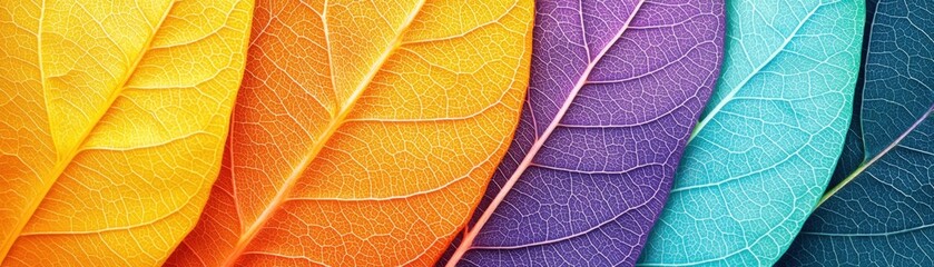 Obraz premium Vibrant autumn leaves nature close-up colorful leaf patterns outdoor environment macro view seasonal beauty