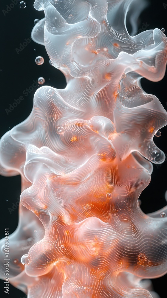 Poster fluid overlay patterns and textures in abstract art studio environment detail imagery