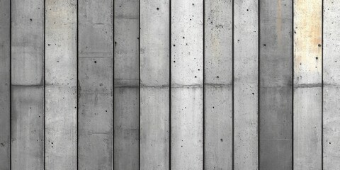 Concrete wall with vertical panels creating an industrial modern architectural texture

