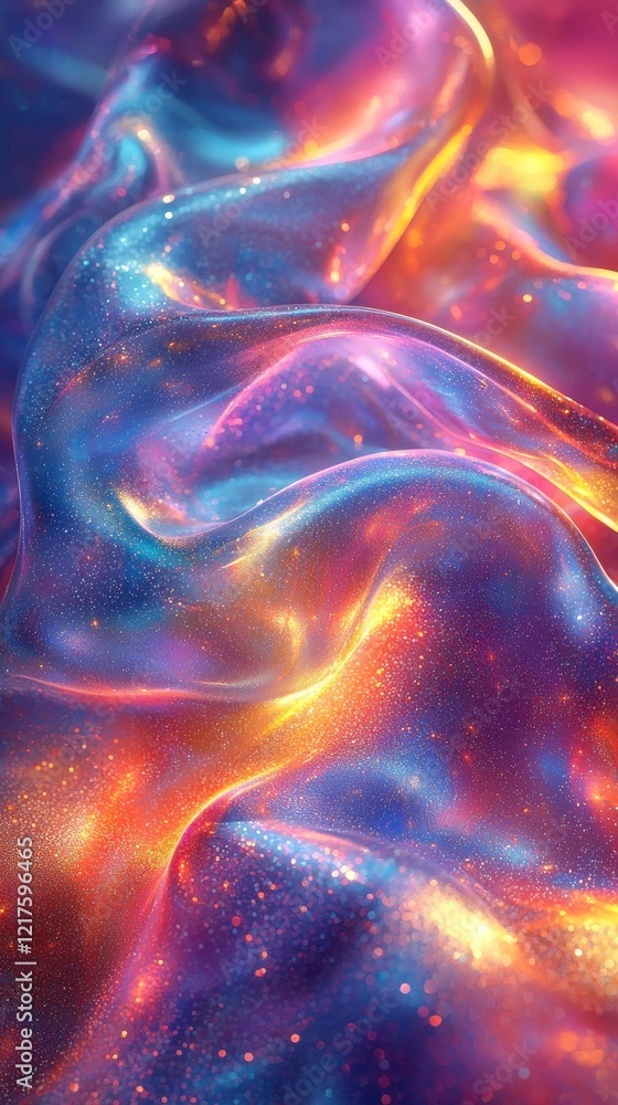 Poster fluid overlay patterns and textures abstract art colorful light play digital environment close-up vi