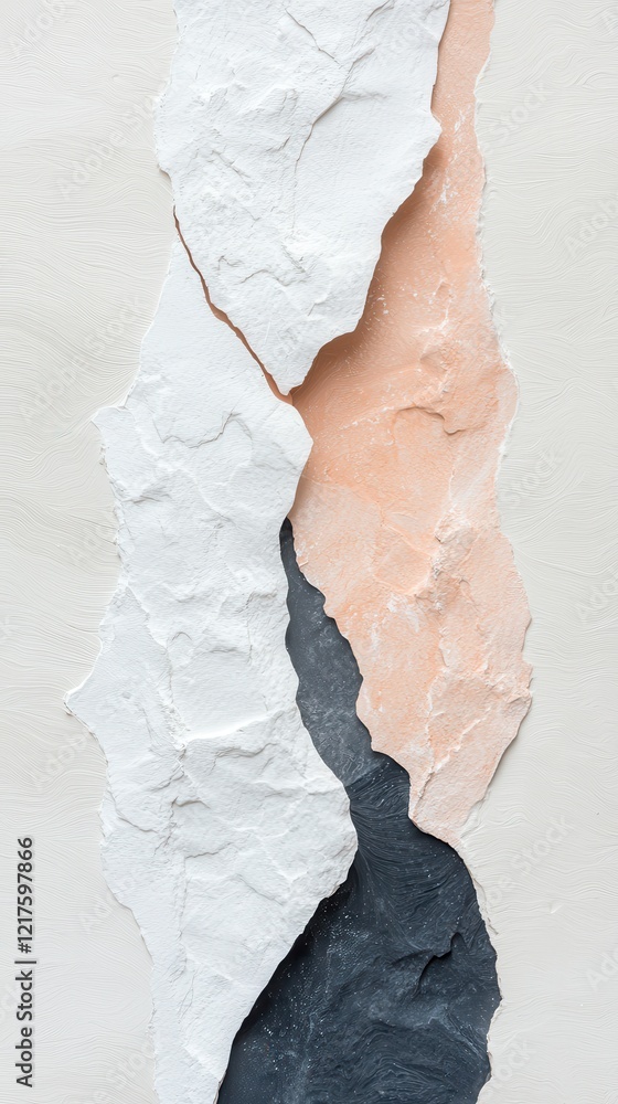Poster abstract minimalistic layers of textured backgrounds artistic display contemporary art soft natural 