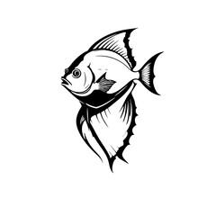 Fototapeta premium Angelfish Vector Logo Design