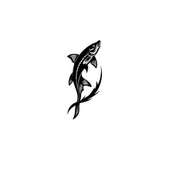 Fototapeta premium Cobia Fish Vector Logo Design
