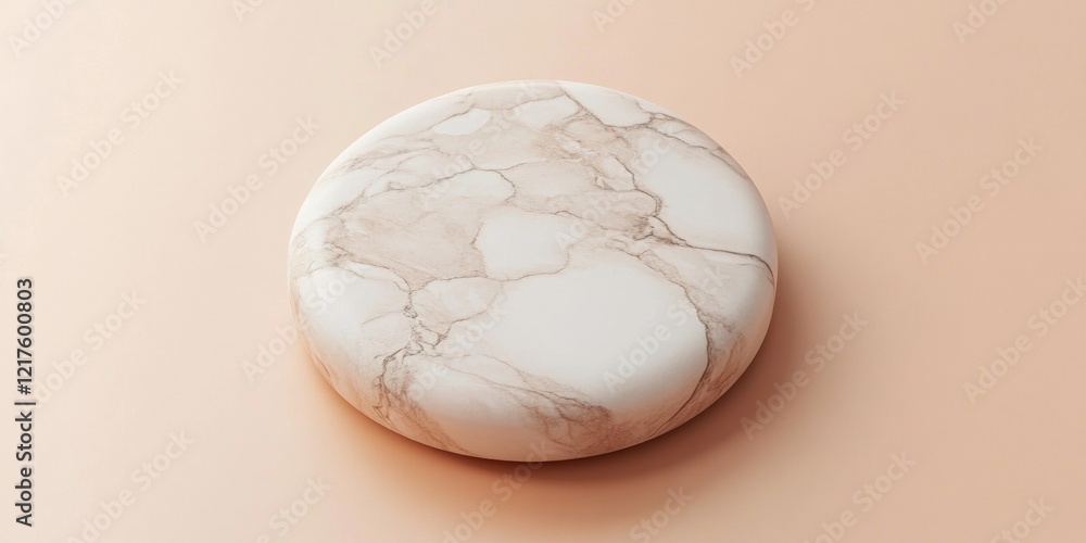 Poster polished marble object with soft lighting and elegant surface design