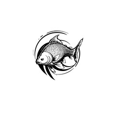 Carp Fish Vector Logo Design