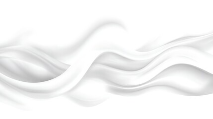 Abstract White Flowing Fabric Waves Design