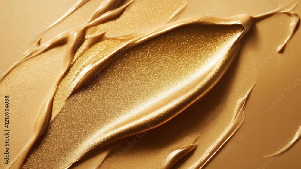 Poster gold abstract texture with smooth flowing curves and copy space for elegant design or branding proje