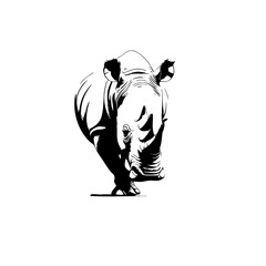 Rhinoceros Vector Logo Design