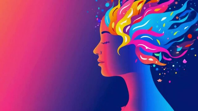 Colorful Face Silhouette

