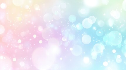 Obraz premium Soft pastel bokeh background with blurred circles and gentle gradient colors ideal for copy space and design applications