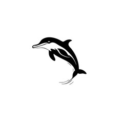 Naklejka premium Dolphin Vector Logo Design