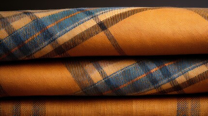 Close-Up of Vibrant Flannel Tartan Plaid Fabric with Yellow, Red, and Black Checkered Pattern - High-Quality Textile Texture for Fashion and Design