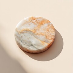 Textured Marble Badge with Matte Finish on Soft Background