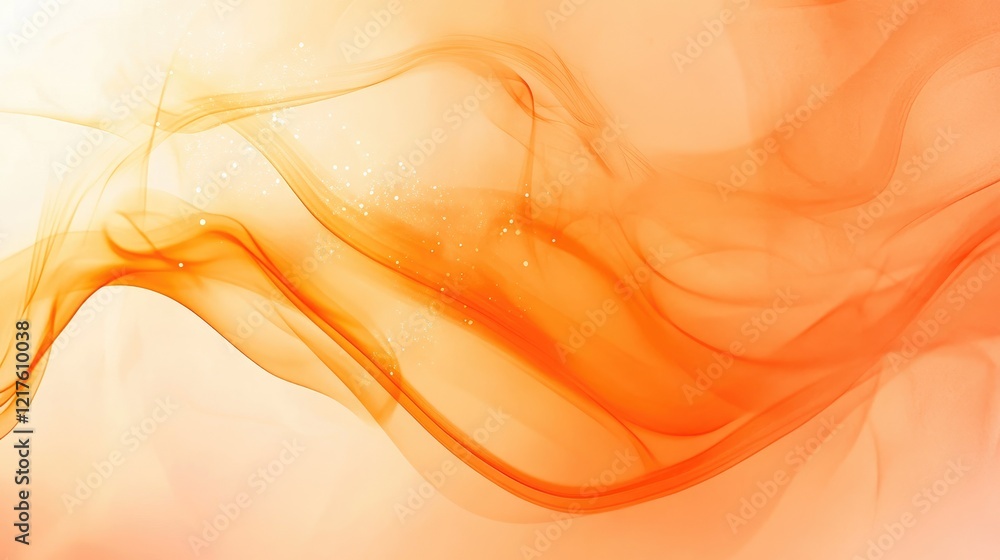 Poster abstract orange wave background with flowing lines and soft gradients copy space