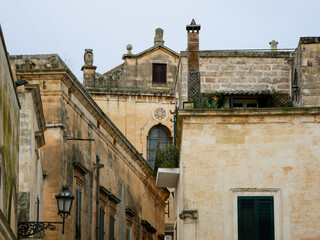 Detalle de callejón en la ciudad de Lecce Italia