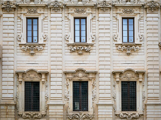 Detalle de catedral del barroco de Lecce