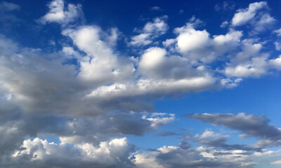 Vivid clouds and blue sky