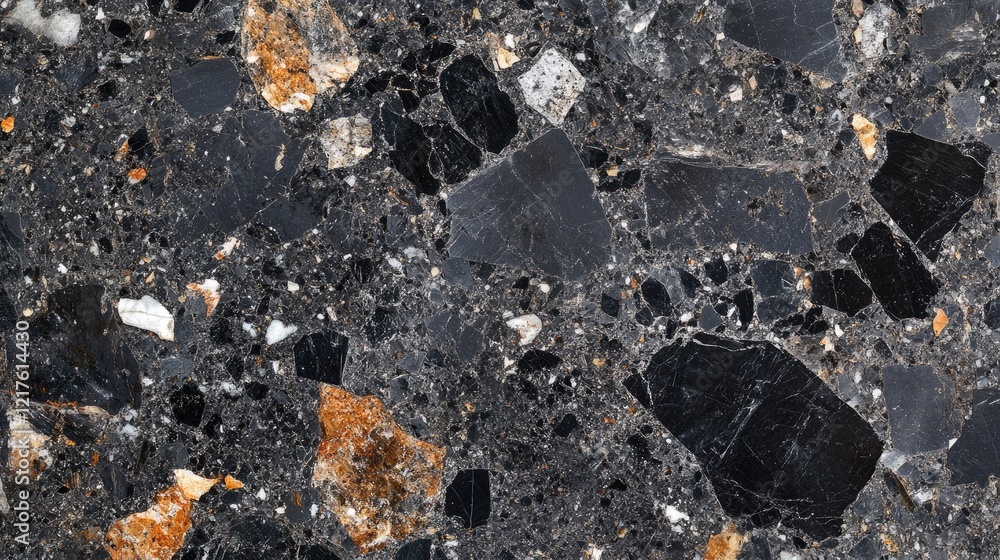 Poster granite stone surface texture with multicolored minerals and geological patterns ideal for backgroun