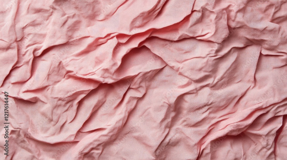 Poster textured crumpled pink paper background with intricate folds and creases ideal for design projects c
