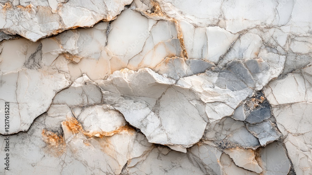 Poster abstract natural stone texture background with intersecting gray and white layers and subtle golden 
