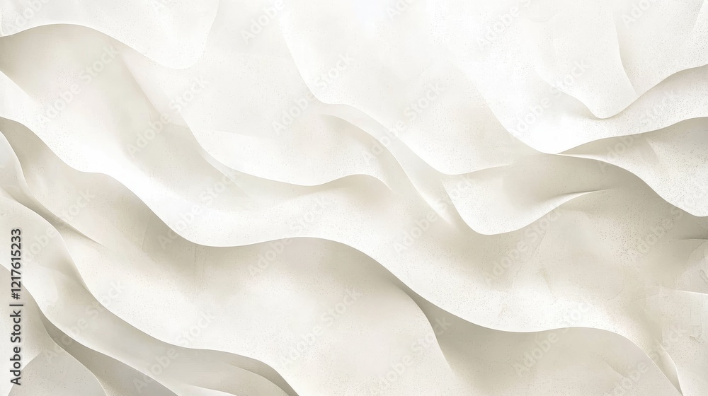 Poster abstract white textured waves background with soft curves and gradients, suitable for modern design 