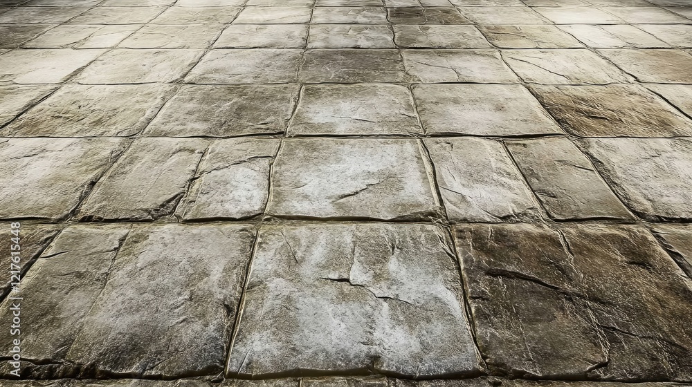 Poster textured stone floor tiles with uneven surfaces and natural color variations suitable for background