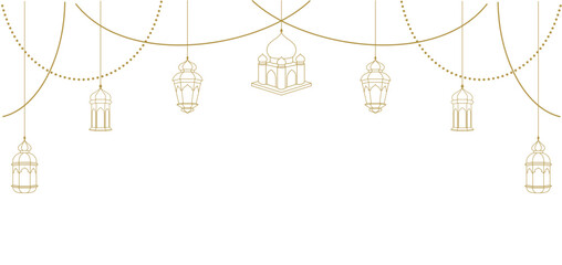 arabian lantern vector islamic background decoration