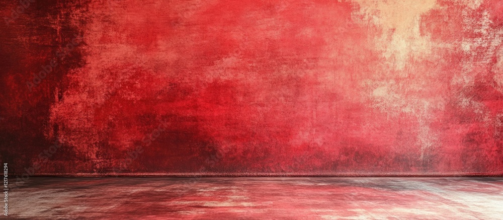 Poster textured red abstract background with gradient hues and copy space for design purposes